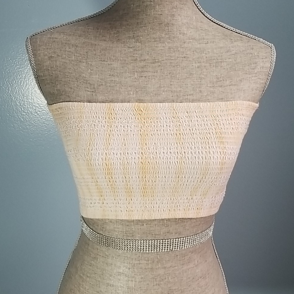 PacSun Me to We Smocked Tube Top Size Large NWOT